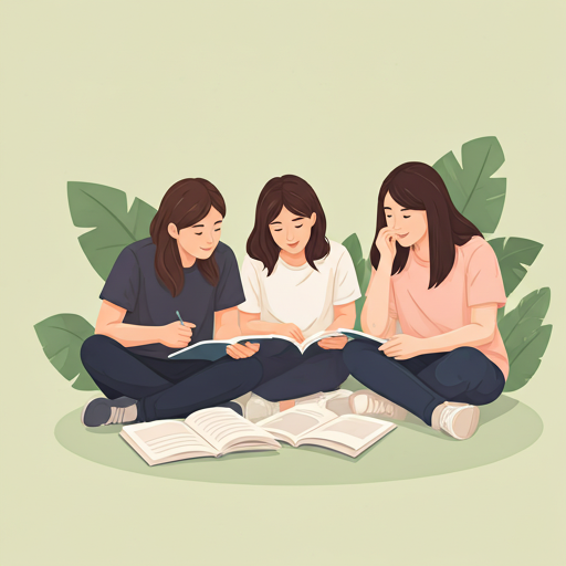 Students studying